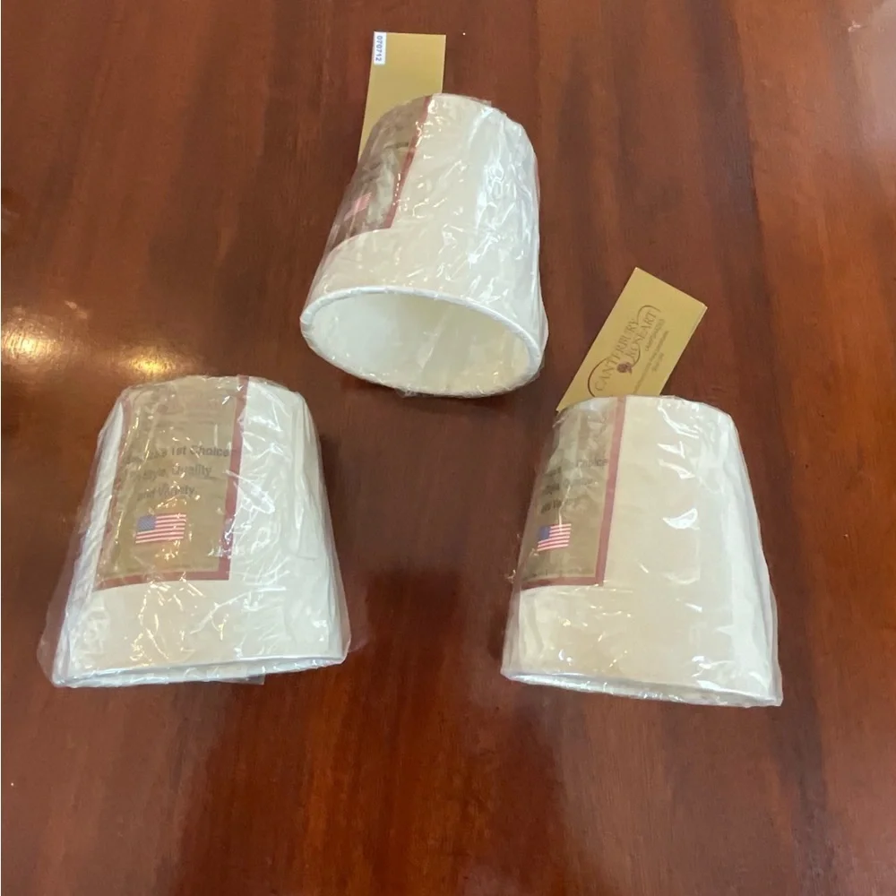 NWT-3 CANTERBURY by ROSEART EGGSHELL LINED CHANDELIER/SCONCE SHADES - Picture 2 of 5